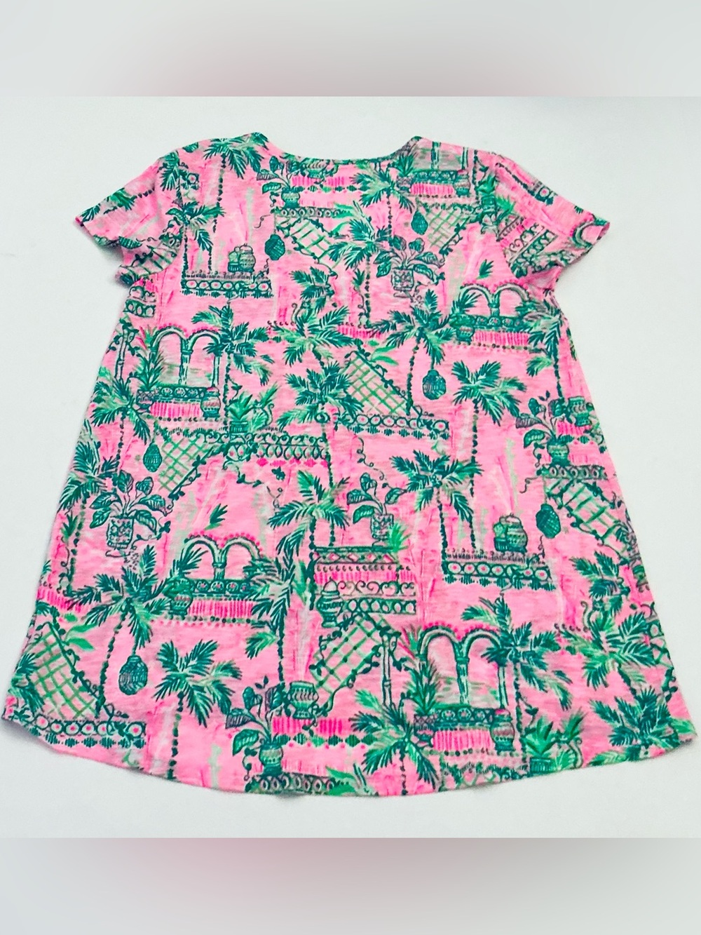 LILLY PULITZER, Etta V- Neck “Wish You Were Here” Short Sleeve Tee Shirt, Size M - Picture 7 of 11